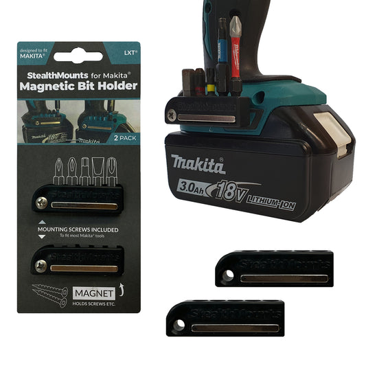 StealthMounts Magnetic Bit Holder for Makita LXT & XGT Tools - Black