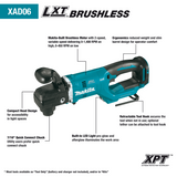 Makita XAD06Z 18V LXT Lithium Ion Brushless Cordless 7/16" Hex Right Angle Drill, Tool Only