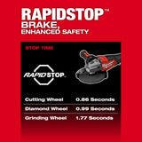 Milwaukee 3670-20 M18 FUEL 4-1/2"-6" Braking Grinder, Paddle Switch