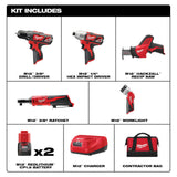 Milwaukee 2498-25 M12 5-Tool Combo Kit