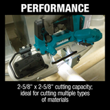Makita XBP04Z 18V LXTÂ® Lithiumâ€‘Ion Compact Brushless Cordless Band Saw, Tool Only