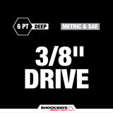 Milwaukee 49-66-6805 SHOCKWAVE Impact Duty Socket 3/8ÃƒÂ¢Ã¢â€šÂ¬Ã‚Â Dr 36PC PACKOUT Set