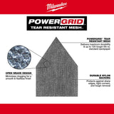 Milwaukee 48-80-5120 120 Grit Mesh Sanding Sheets for M12 FUEL Orbital Detail Sander (12 PK)