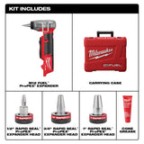 Milwaukee 2532-20 M12 FUEL ProPEX Expander w/ 1/2"-1" RAPID SEAL ProPEX Expander Heads