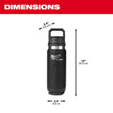 Milwaukee 48-22-8396B PACKOUT 24oz Insulated Bottle with Chug Lid - Black