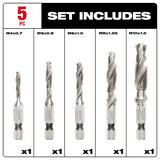 Milwaukee 48-89-4875 5 Pc SHOCKWAVE Impact Duty Metric Drill and Tap Bit Set