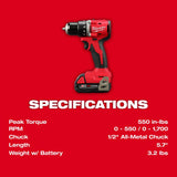 Milwaukee 3601-22CT M18 Compact Brushless 1/2" Drill/Driver Kit