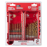 Milwaukee 48-89-4631 SHOCKWAVE Impact Duty RED HELIX Titanium Drill Bit Set ÃƒÂ¢Ã¢â€šÂ¬Ã¢â‚¬Å“ 23PC