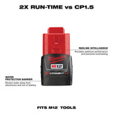 Milwaukee 48-11-2430 M12 REDLITHIUM 3.0Ah Compact Battery Pack