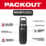 Milwaukee 48-22-8396B PACKOUT 24oz Insulated Bottle with Chug Lid - Black