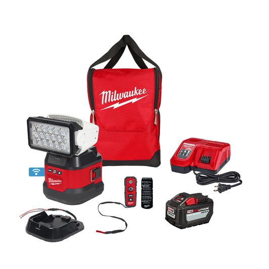 Milwaukee 2123-21HD M18 Utility Remote Control Search Light Kit w/ Portable Base