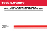 Milwaukee 2674-22C M18 Short Throw Press Tool Kit w/ PEX Crimp Jaws