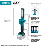 Makita DML816  18V LXT® Lithium‑Ion Cordless 18 L.E.D. Flashlight, Flashlight Only