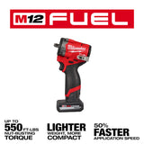 Milwaukee 2562-22 M12 FUEL Stubby 3/8" Impact Wrench Kit
