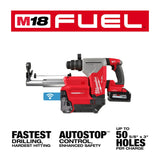 Milwaukee 2915-22DE M18 FUEL 1-1/8" SDS Plus Rotary Hammer w/ ONE-KEY & HAMMERVAC Dedicated Dust Extractor Kit