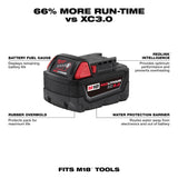 Milwaukee 48-11-1850 M18 REDLITHIUM XC 5.0Ah Extended Capacity Battery Pack