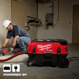 Milwaukee 0888-22HD M18 FUEL 9 Gallon Dual Battery Dust Extractor w/ PACKOUT Compatibility and VACLINK Kit