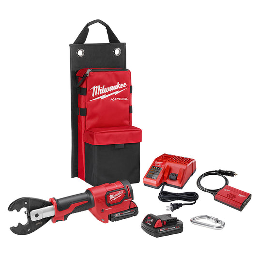 Milwaukee 2678-22BG M18 Ãƒâ€šÃ‚Â FORCE LOGIC 6T Utility Crimping Kit with D3 Grooves and Fixed BG Die