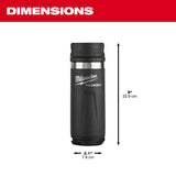 Milwaukee 48-22-8395B PACKOUT 18oz Insulated Bottle with Sip Lid-Black