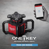 Milwaukee 3701-21 M18 Red Exterior Rotary Laser Level Kit w/ Receiver