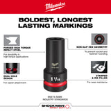 Milwaukee 49-66-6627 SHOCKWAVE Impact Duty 1" Drive 33mm Deep 6 Point Socket