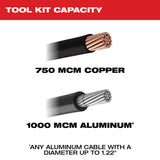Milwaukee 2672-21 M18 FORCE LOGIC Cable Cutter Kit with 750 MCM Cu Jaws