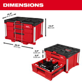 Milwaukee 48-22-8447 PACKOUT Multi-Depth 3-Drawer Tool Box