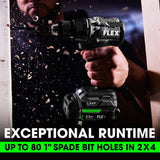 Flex FXM401-2A 4 Tool Combo Kit Drill Driver, Impact Driver, Reciprocating Saw and Work Light