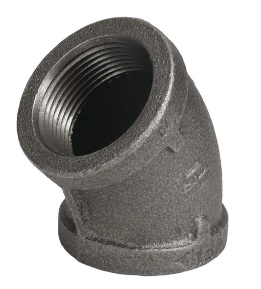 3/4" NPT BLACK PIPE Fittings 45 DEGREE Coupling ELBOW / Coupler Plumbing / Gas