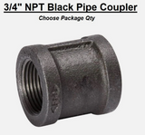3/4" NPT BLACK PIPE Fittings Coupling / Coupler Plumbing / Gas