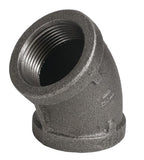 3/4" NPT BLACK PIPE Fittings 45 DEGREE Coupling ELBOW / Coupler Plumbing / Gas