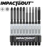 Vessel Tools HZB10P01 Impact & Out Screw Removing Bit (10pc assortment)