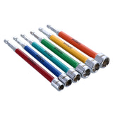 Wiha 70487 6 Piece Color Coded Magnetic Nut Setter Set, Metric