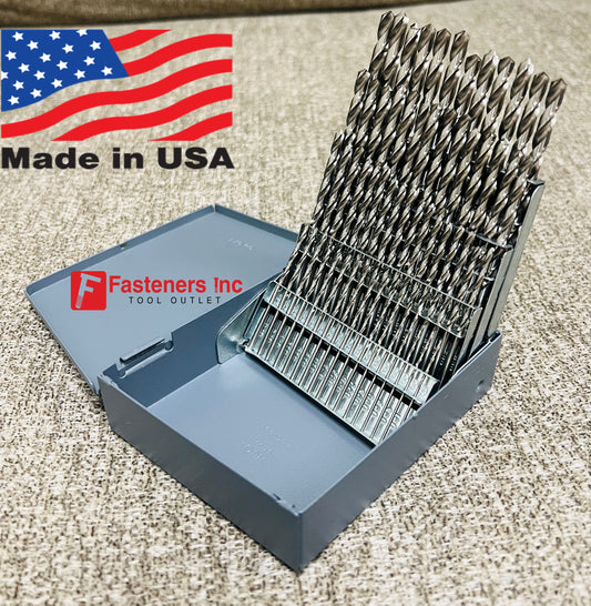 Norseman 60 pc HI-Moly M7 NUMBER Wire Gauge Drill Bit Set w Index #1-60 USA J-60