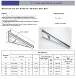 18" Cable Tray Bracket for Unistrut / B-Line Channel P2548