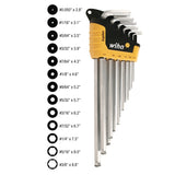 Wiha 66991 13 PIECE MAGICRING BALL END HEX L-KEY SET - INCH