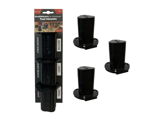StealthMounts Milwaukee M12 Tool Mounts - Black