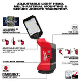 Milwaukee M12 ROVER Multi-Directional Flood Light with PACKOUT Compatibility (Bare Tool)