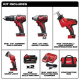 Milwaukee 2695-24 M18 Cordless LITHIUM-ION 4-Tool Combo Kit