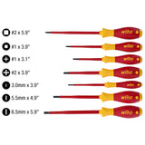 Wiha 32097 Insulated Screwdriver Set 7 Piece with Square Tips