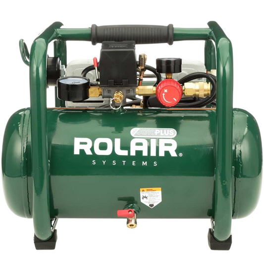 Rolair JC10PLUS,  1 HP Electric Oil-Less Hand Carry Air Compressor