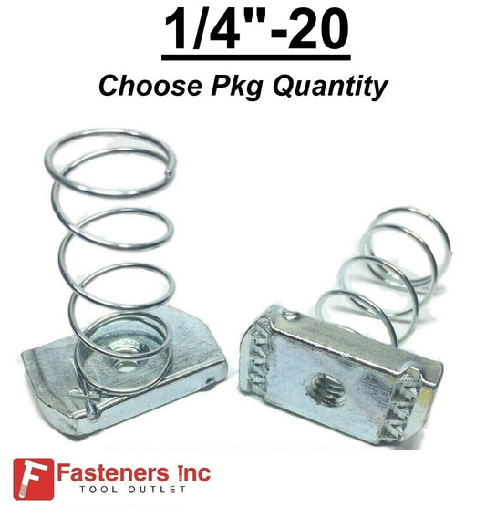 1/4"-20 Spring Nuts for Unistrut / B-Line Channel (#4118) P1006-1420