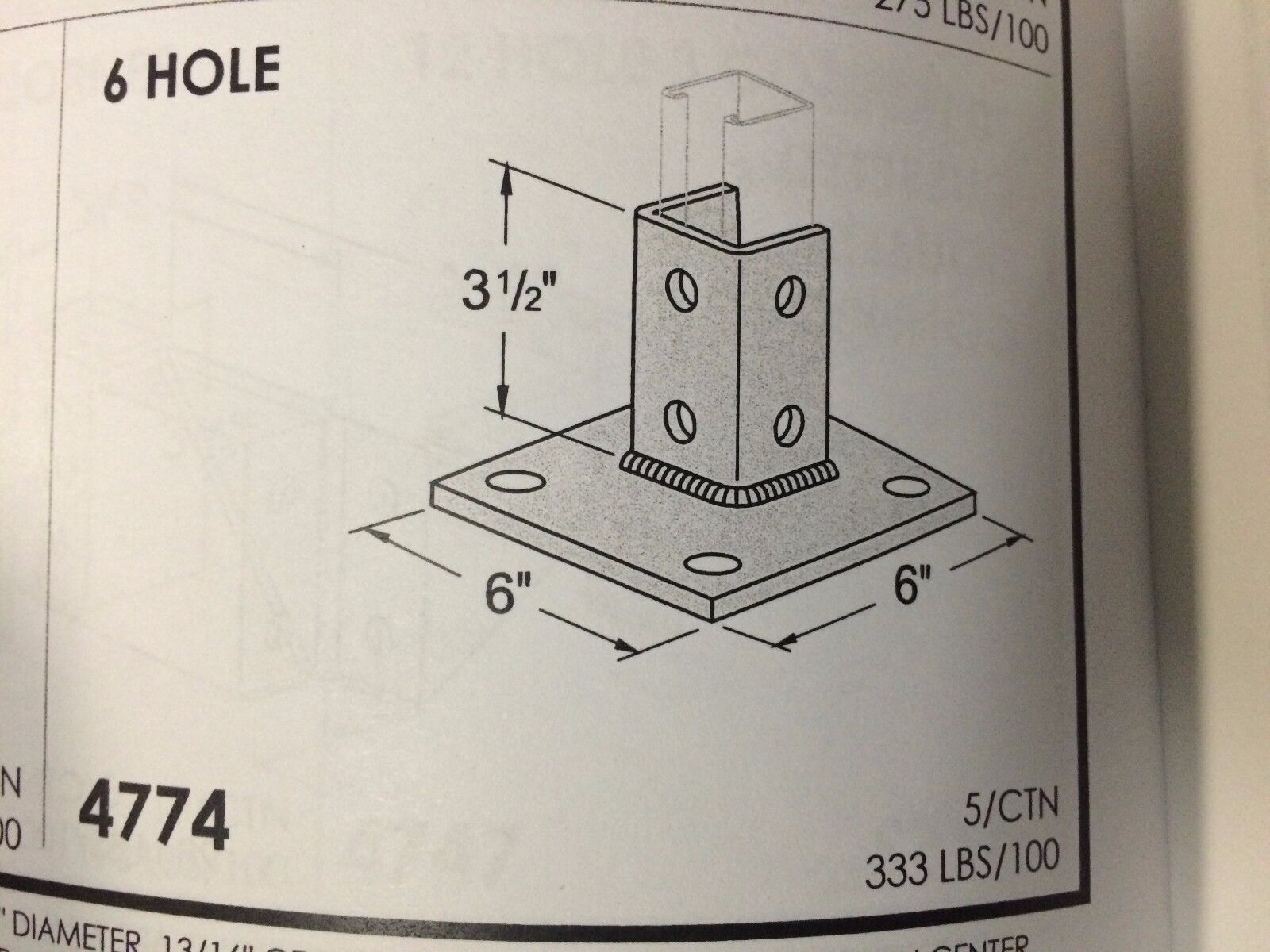 Square Post Base 1 5/8