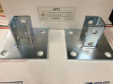 Square Post Base 1 5/8" for Unistrut / B-Line Channel #4774 P2072ASQ EG