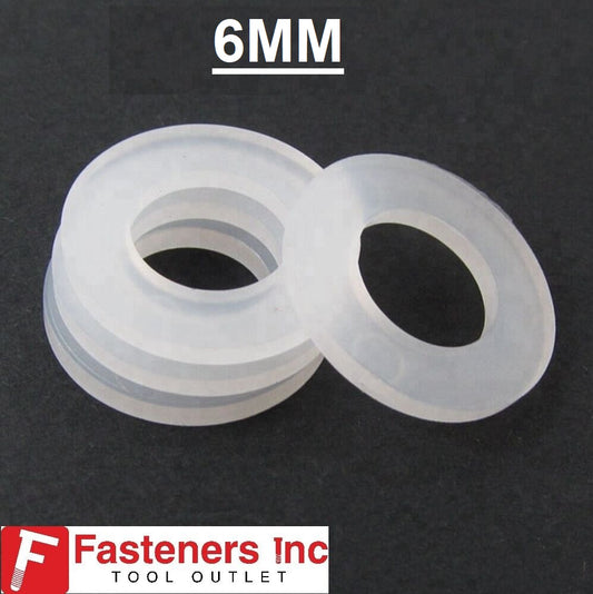6MM Nylon Flat Washers (Choose Qty) 12MM OD .065 Thick