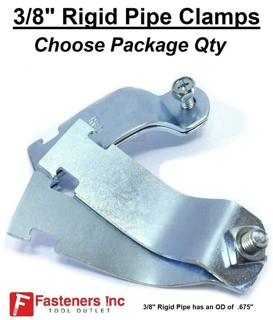 3/8" Rigid Pipe Clamp for Unistrut Channel Electro Galvanized Zinc Strut P1109