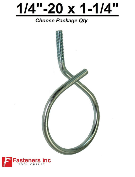 1/4"-20 x 1-1/4Æ’?ï¿½ Bridle Ring Zinc Plated 1/4-20 Choose Package Quantity