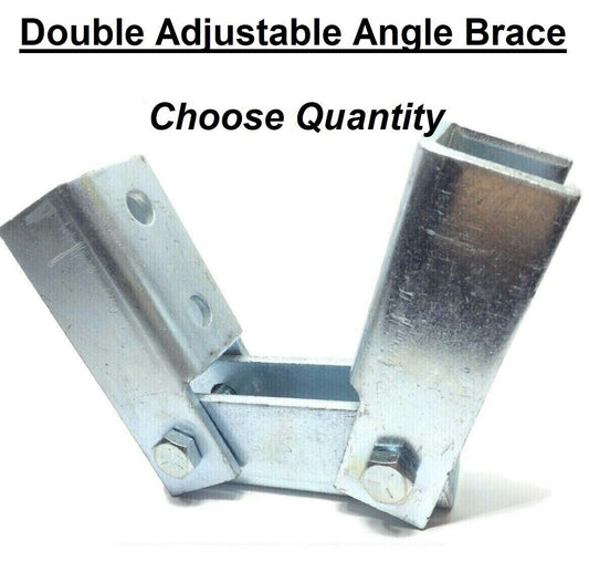 DOUBLE Hinge ADJUSTABLE BRACE  SHOE for 1 5/8" Unistrut B-LINE Channel #4685 P2815D
