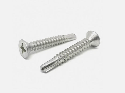 #10 x 3" Stainless Steel Phillips Flat Head Self Drilling Screws (Choose Qty)