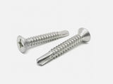 #10 x 3" Stainless Steel Phillips Flat Head Self Drilling Screws (Choose Qty)